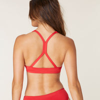 The Marina Bikini Top - Eco Nylon - Cherry Red