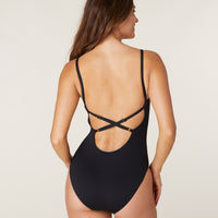 The Jetties One Piece - Eco Nylon - Black - Long Torso
