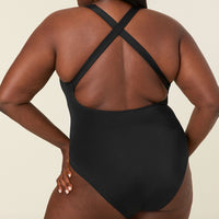 The Tulum One Piece - Eco Nylon - Black - Long Torso