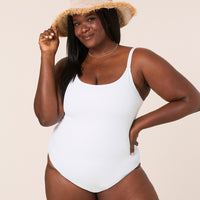 The Amalfi One Piece - Eco Ribbed - White - Classic