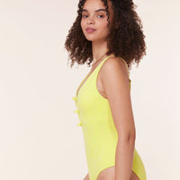 The Mana One Piece - Floral Lace - Limeade - Classic