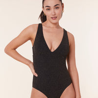 The Augustine One Piece - Lurex Rib - Black - Classic
