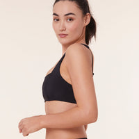 The Havana Bikini Top - Flat - Black