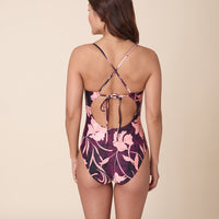 Andie X Lands’ End Tugless Elwood One Piece - Eco Nylon - Abstract Floral - Classic