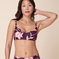 Andie X Lands’ End Tugless Molki Bikini Top - Eco Nylon - Abstract Floral