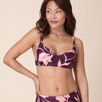 Andie X Lands’ End Tugless Molki Bikini Top - Eco Nylon - Abstract Floral