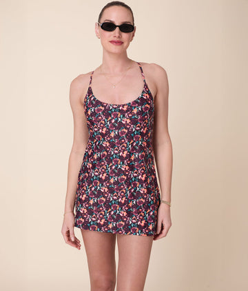 Andie X Lands' End Tugless Fiji Swim Dress - Eco Nylon - Multi Floral