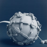 Button Bow Sphere - Cloud