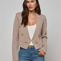 Elio Cropped Knit Blazer