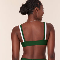 The Rockley Bikini Top - Eco Nylon - Pesto