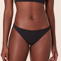 The Cheeky Bikini Bottom - Flat - Black