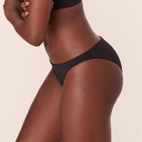 The Cheeky Bikini Bottom - Flat - Black