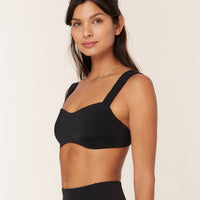 The Kalama Bikini Top - Eco Nylon - Black