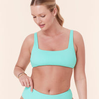 The Rye Bikini Top - Wide Rib - Opal
