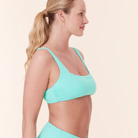 The Rye Bikini Top - Wide Rib - Opal