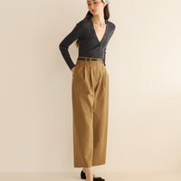 ALBANIE TOP -- CHARCOAL GREY