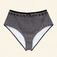 ALEX HIGH WAIST BIKINI BOTTOM -- LA MADDALENA GINGHAM