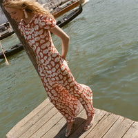 ALNA DRESS -- ROUGE FLEURS D'ANEMONE