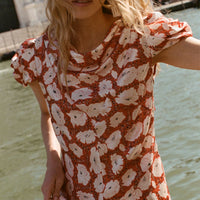 ALNA DRESS -- ROUGE FLEURS D'ANEMONE