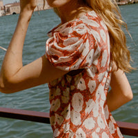 ALNA DRESS -- ROUGE FLEURS D'ANEMONE