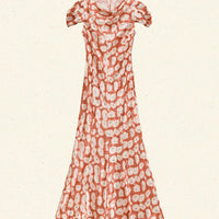 ALNA DRESS -- ROUGE FLEURS D'ANEMONE