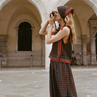 PETIT PENNY BANDANA -- NOIR MONTMARTRE FOULARD