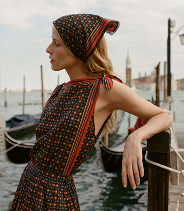 PETIT PENNY BANDANA -- NOIR MONTMARTRE FOULARD