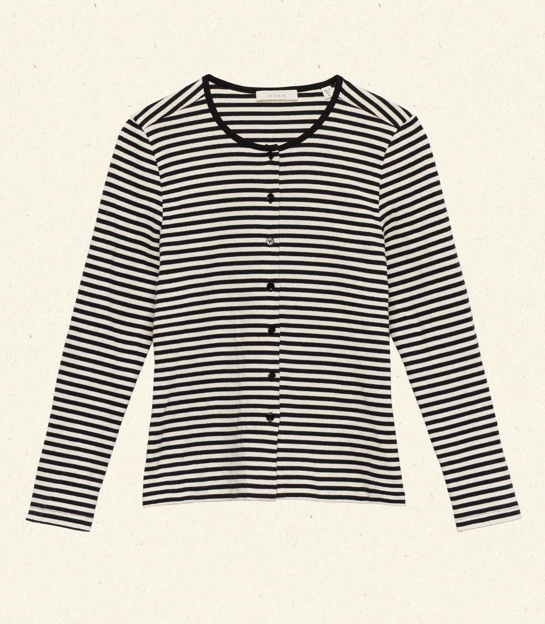 AMELIE TEE -- BLACK NANTUCKET STRIPE