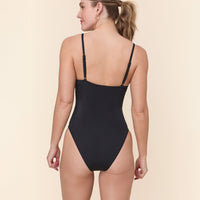 The Amalfi One Piece - Eco Nylon - Black - Classic - Cheeky