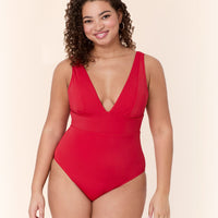 The Mykonos One Piece - Eco Nylon - Cherry Red - Classic