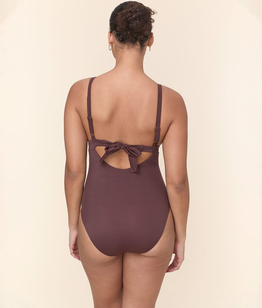 The Honolulu One Piece - Eco Nylon - Mink - Long Torso