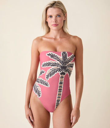 The Kauai One Piece - Eco Nylon - Palms - Classic