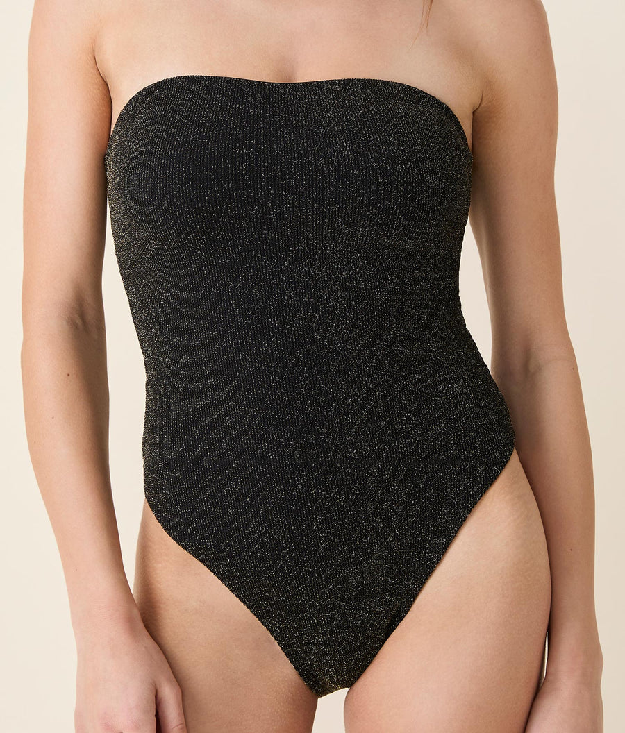 The Kauai One Piece - Lurex Rib - Black - Classic