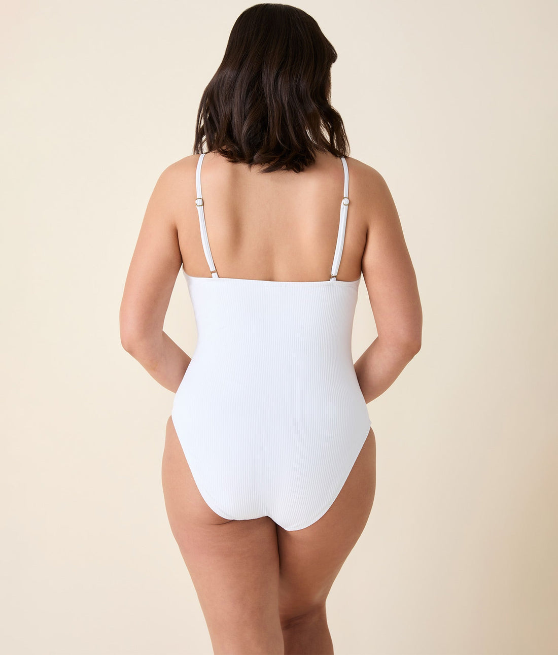 The Amalfi One Piece - Eco Ribbed - White - Classic