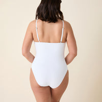 The Amalfi One Piece - Eco Ribbed - White - Classic