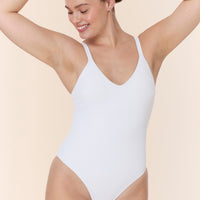 The Marco One Piece - Eco Ribbed - White - Classic