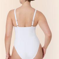 The Marco One Piece - Eco Ribbed - White - Classic