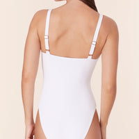 The Marco One Piece - Eco Ribbed - White - Classic