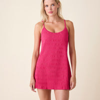 The Amalfi Swim Dress - Smocked - Bright Begonia - Classic