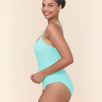 The Amalfi One Piece - Wide Rib - Opal - Long Torso