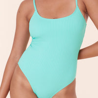 The Amalfi One Piece - Wide Rib - Opal - Long Torso