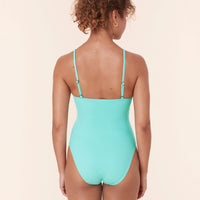 The Amalfi One Piece - Wide Rib - Opal - Long Torso