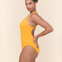 The Tulum One Piece - Wide Rib - Tangerine - Classic