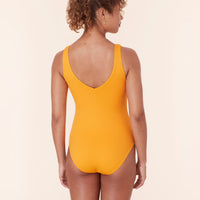 The Bonita One Piece - Wide Rib - Tangerine - Classic