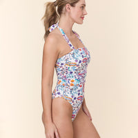 The Aleta One Piece - Eco Nylon - Botanical Floral - Classic