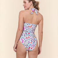 The Aleta One Piece - Eco Nylon - Botanical Floral - Classic