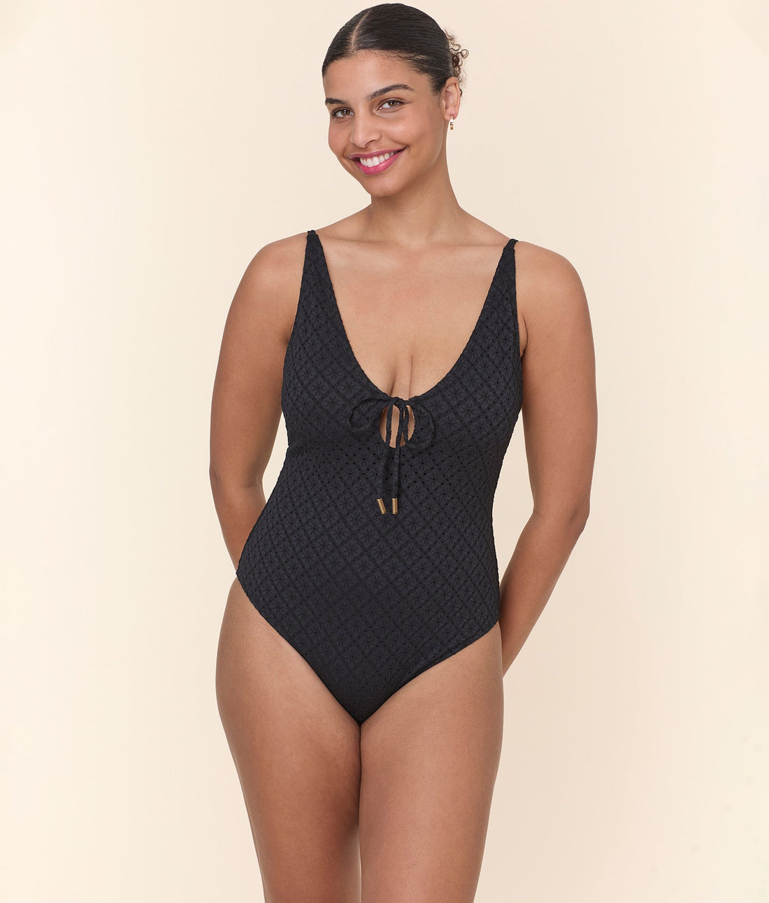 The Sicily One Piece - Eyelet - Black Eyelet - Classic