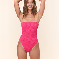 The Kauai One Piece - Eyelet - Begonia - Long Torso