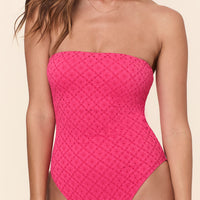 The Kauai One Piece - Eyelet - Begonia - Classic