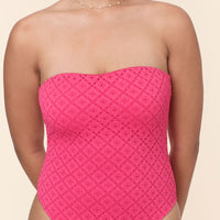 The Kauai One Piece - Eyelet - Begonia - Long Torso